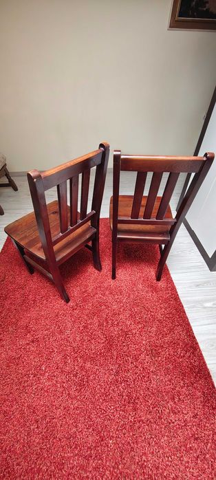 krzesła lite drewniane 2 sztuki