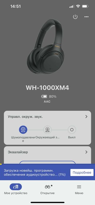 Беспроводные наушники Sony WH-1000XM4 USA Black Хорошее Состояние
