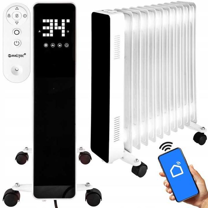 обігрівач масляний радіатор, Wi-Fi 2500w масленый обогреватель