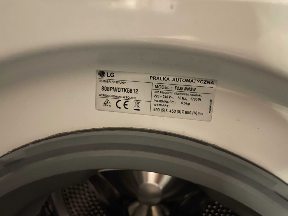 Pralka LG F2J5WN3W elektrozawór wody