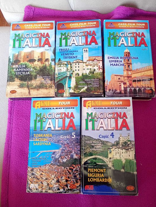Zestaw 5 kaset VHS Magiczna Italia