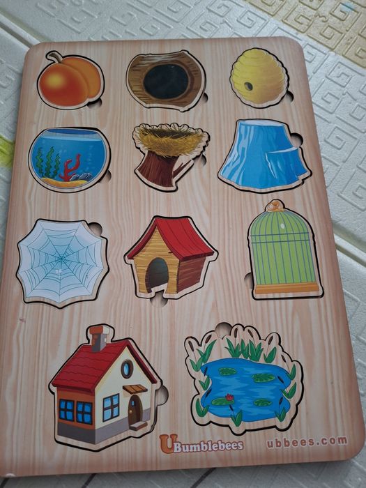 Пазли вкладиші дерев'яні. Ціна за шт