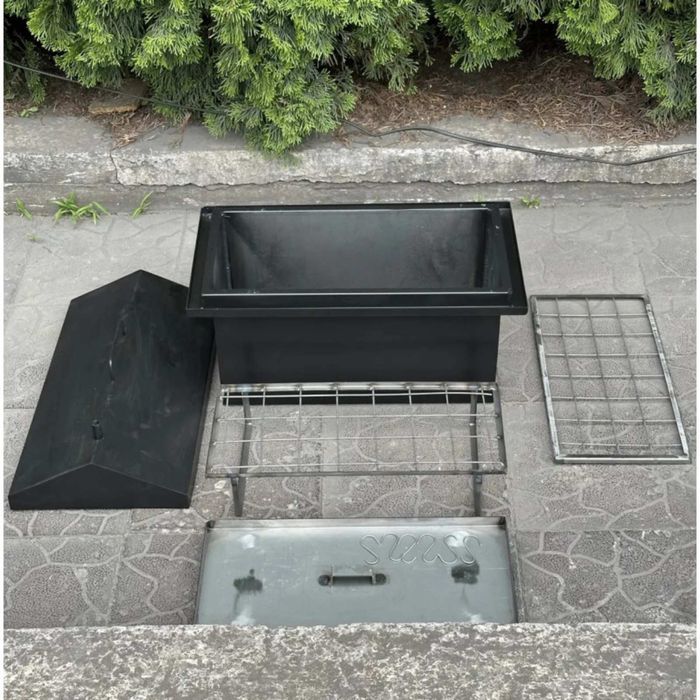 Коптильня горячего копчения, толщина металла 1,5мм, объем 39 л