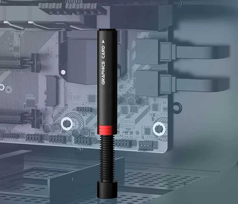 Держатель для видеокарты Teucer VC-16 до 195 мм Black Black-Red Silver