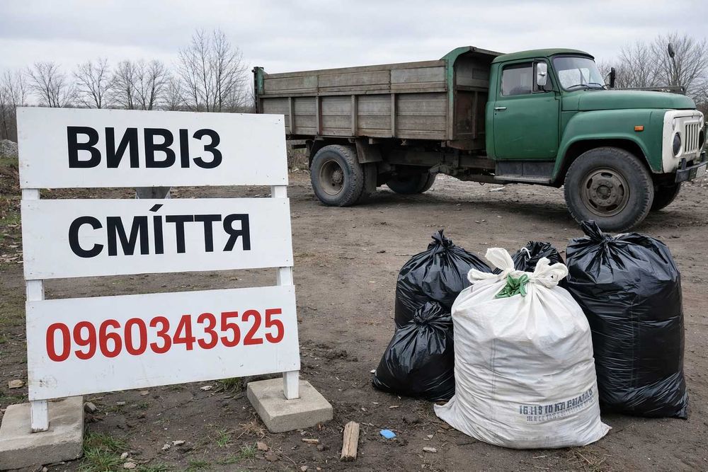 Вивіз сміття Київ дешево. Дзвоніть або пишіть. Меблі мотлох мішки трава гілля земля. Вывоз мусора Киев дёшево, грузчики, квартира/дача/слад/подвал