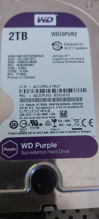 Dysk twardy Western Dygital WD20purz 2TB