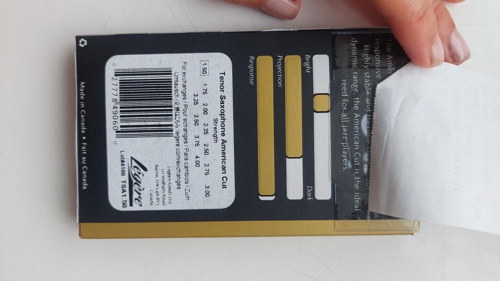 Stroik syntetyczny saksofon tenorowy Legere 1.5
