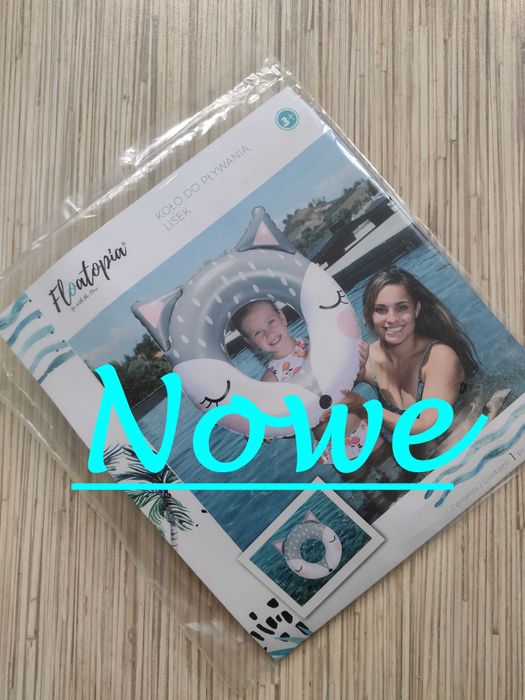 NOWE ~ FLOATOPIA, koło dmuchane do pływania LISEK