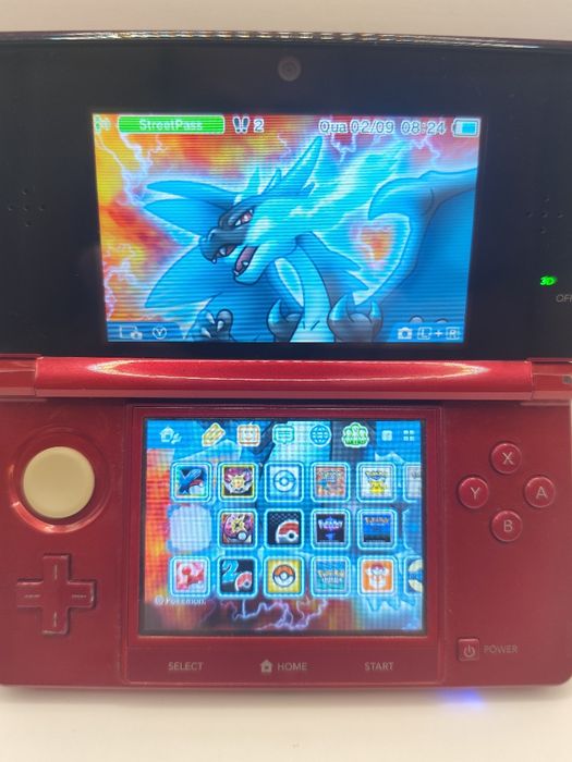 Nintendo 3DS Vermelha + Coleção Pokémon + Capa e Acessórios