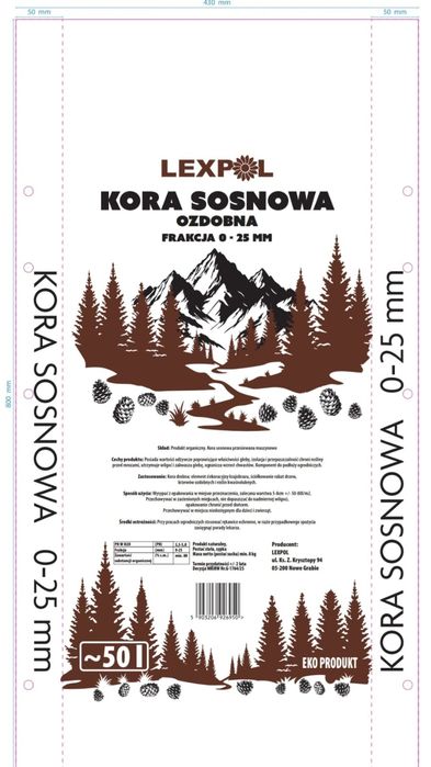 Kora sosnowa drobna 0-25mm .Dostawy W-wa i okolice
