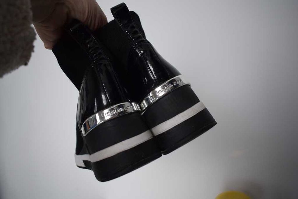 Michael Kors sneakersy buty czarne 36 na platformie koturny
