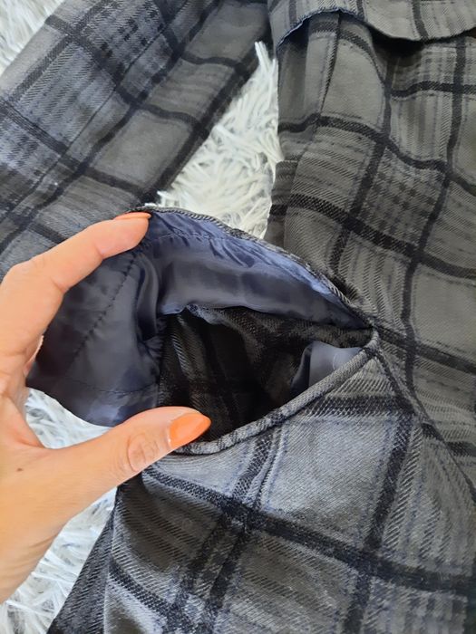 Długi płaszcz w kratkę Topshop