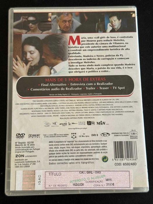 DVD "Call Girl" com Soraia Chaves