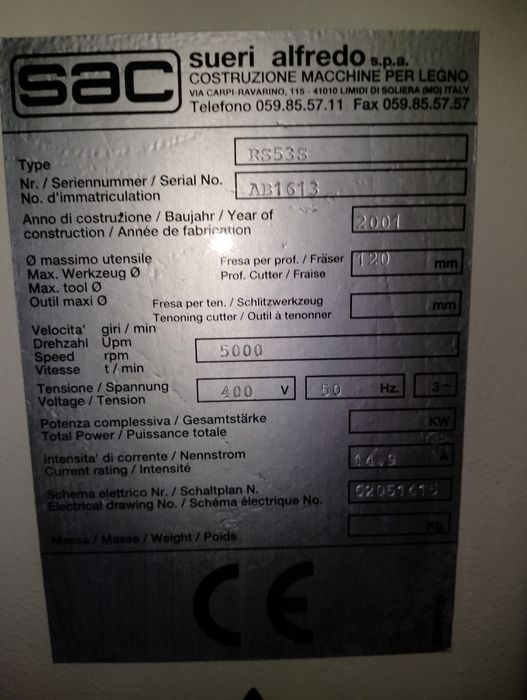 Grubościówka Sac elektryczne podnoszenie 4 noże