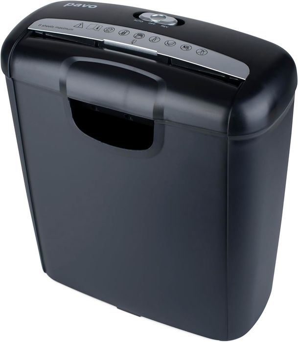outlet niszczarka pavo sc106c 10l fg15-70 do 6 kartek papieru 292x142x326mm