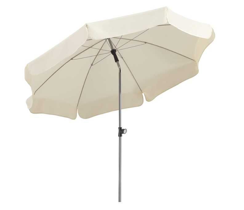 Parasol ogrodowy przeciwsłoneczny okrągły 200cm beżowy Schneider