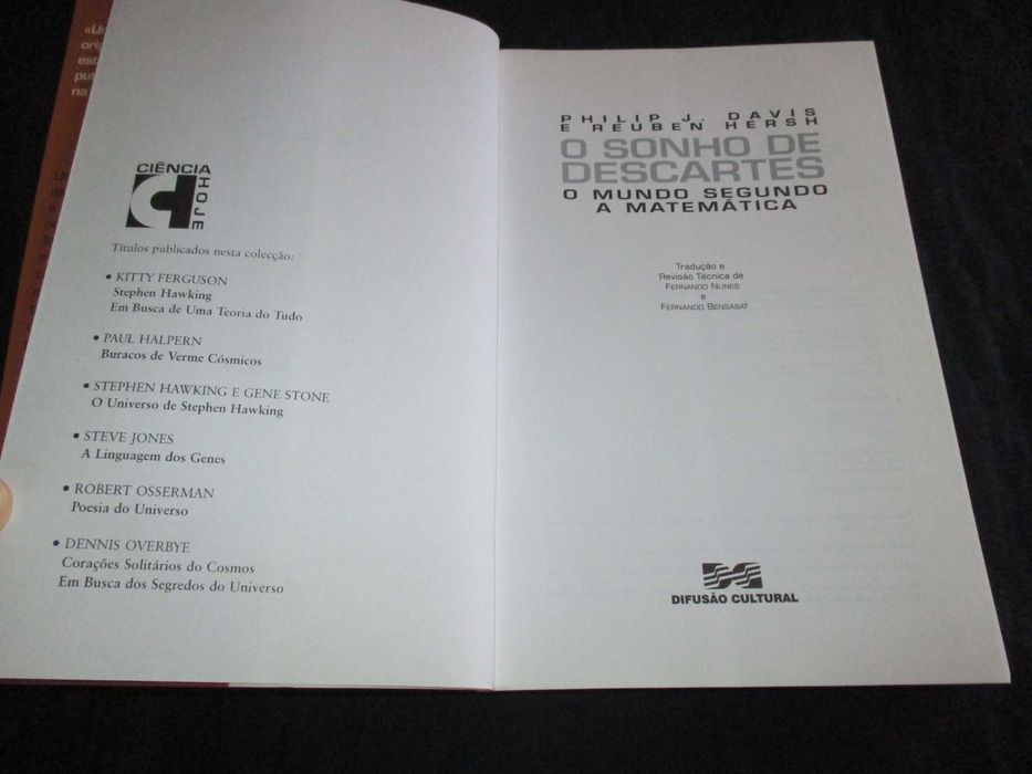 Livro O Sonho de Descartes O Mundo segundo a matemática