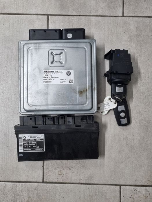 Zestaw do odpalenia n52 2.5 177km  kluczyk stacyjka sterownik  bmw e60