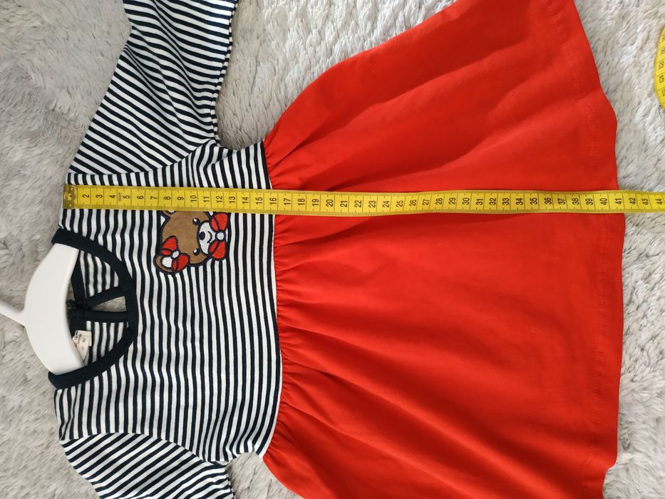 Nowa sukienka z misiem/urodziny/roczek/prezent/Barmy/r.74/80