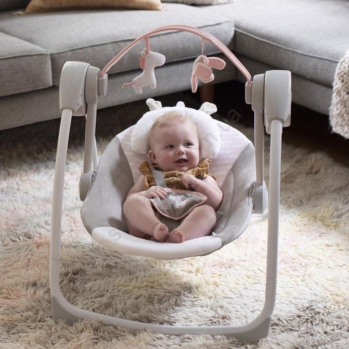 Дитячий шезлонг  електричне крісло-гойдалка   2 в 1 ingenuity Comfort
