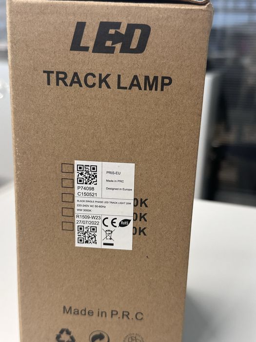 Foco LED Bron Preto 20W para Carril Monofásico437116184340080641