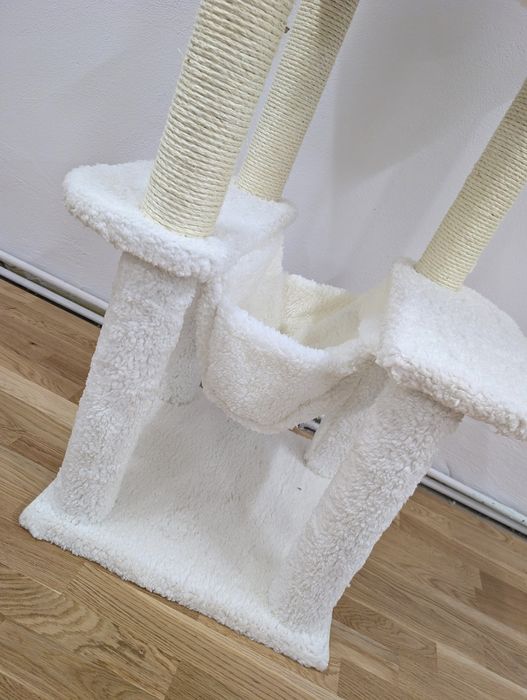 La Digue II Drapak dla Kota 61x44x142cm Biały - DUŻY NOWY