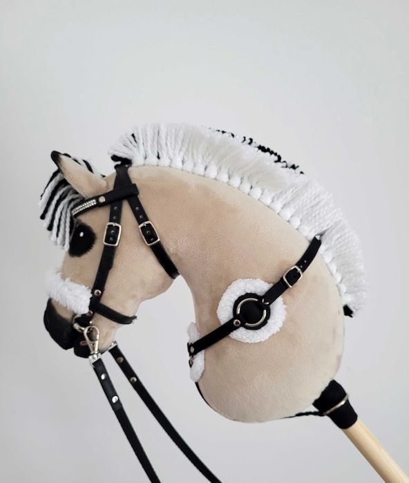Konik Hobby Horse Fiord A4 ręcznie szyty z minky,zestaw z ogłowiem#204