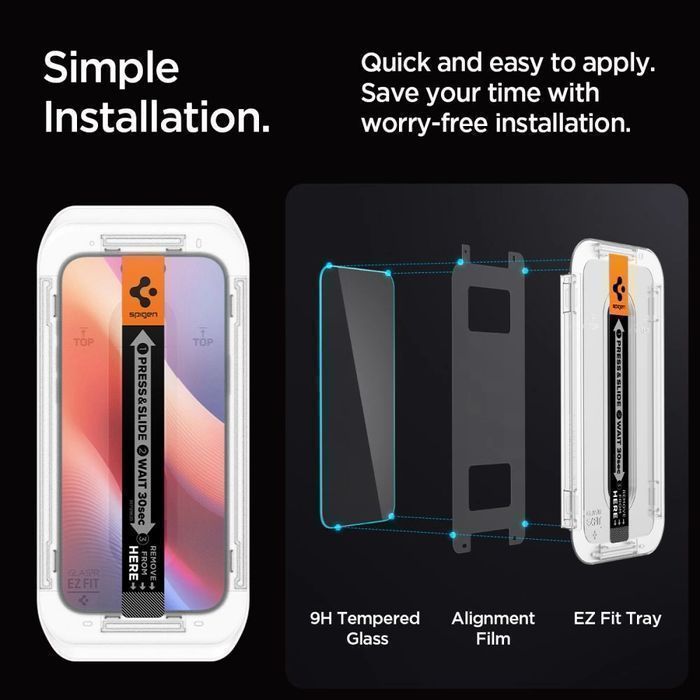 Szkło hartowane Spigen Glas.tR EZ Fit na iPhone 16 Pro Max - 2 szt.