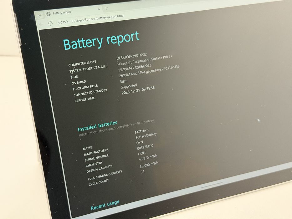 Microsoft Surface Pro 7+ (1960) - i7/16GB/256GB - faktura VAT 23%