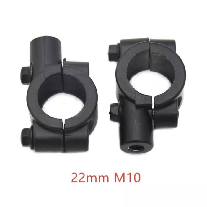 Par de suportes roscados para espelhos de haste moto M8 M10