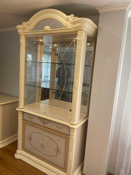 Сервант новий, Сучасна вітрина для вітальні, Нові фабричні меблі