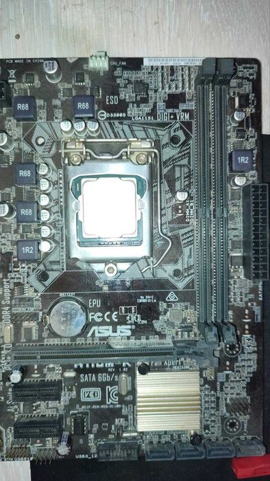 Материнська плата s1151 g6-7 Intel H110 2*DDR4 Asus H110M-K mATX бу