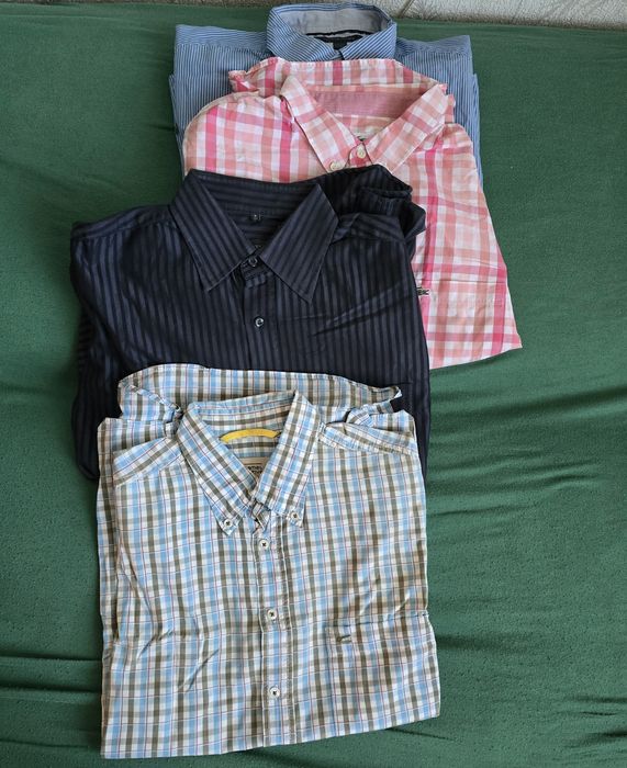 Zestaw Markowych Koszul Męskich Rozmiar M Tommy Lacoste Bugatti Camel