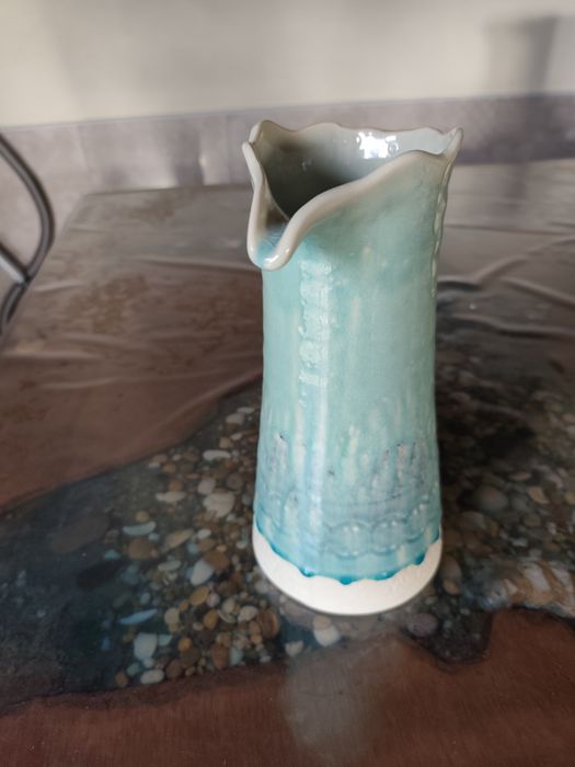 Jarro e taça em louça