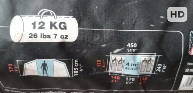 Tenda Quechua 2Quartos+Sala - Modelo Quechua T4.2