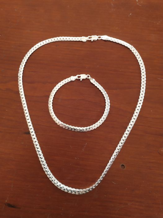 Zestaw biżuterii 925, 50+20 cm