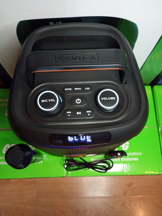 Блютуз караоке акустика Gedi-95(SD,USB,FM) пультДУ,микрофон