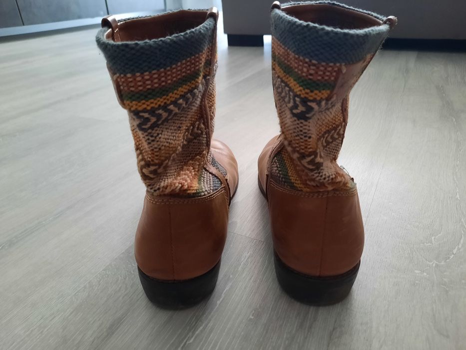 Skórzane damskie botki Pepe Jeans