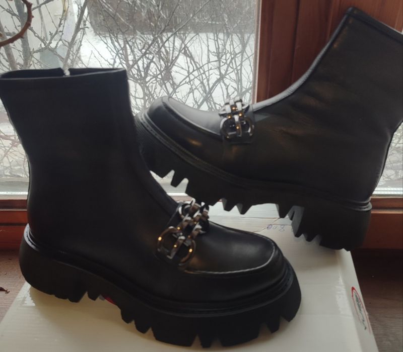 Зимние кожаные сапоги YUSSI Турция