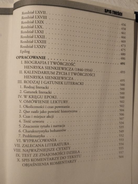 Lektura "Quo Vadis"