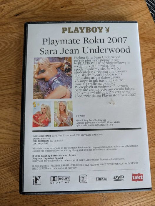 Płyta DVD praymate roku 2007 Sara Jean Underwood playboy