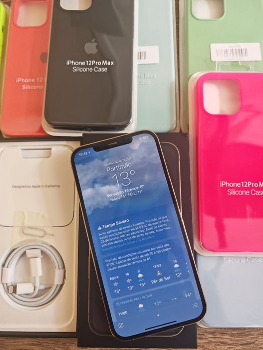 iPhone 12 Pro Max 6.7" Gold Em muito Bom estado Aceito Retomas