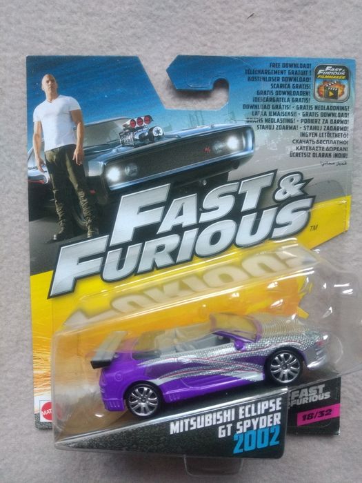 MITSUBISHI ECLIPSE GT Fast & Furious Hot Wheels.. 1:55. Olszyna