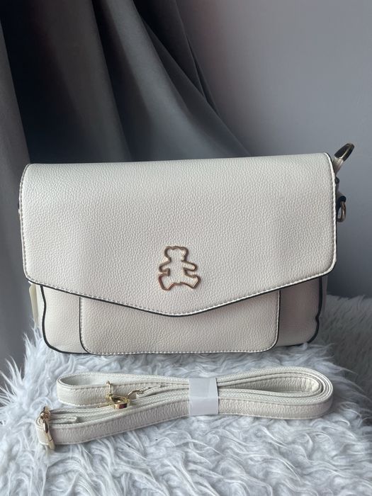 Nowa kremowa torebka z misiem