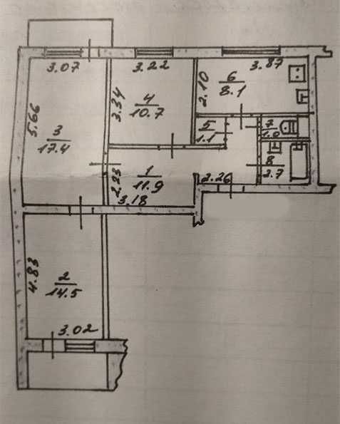 Продажа! 3 кім. квартира 70,7м2 "чешка" м. Запоріжжя. Власник!
