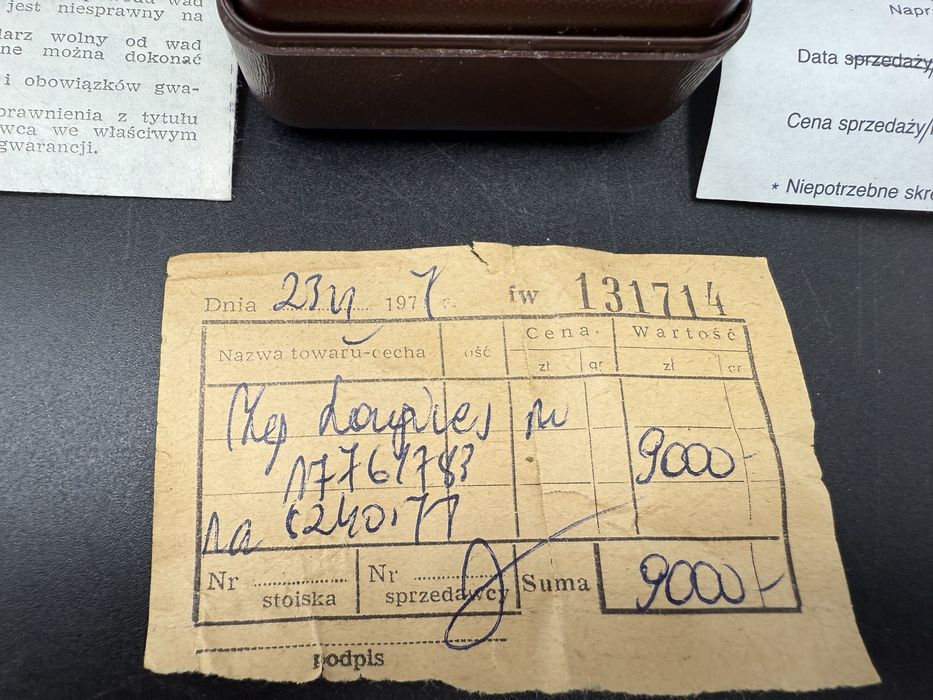 Stan Kolekcjonerski z dokumentami. Longines Automatic cal. L.890.1