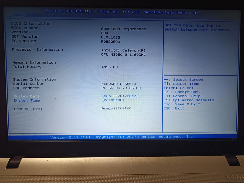 Laptop ASUS X540S | Matryca 15,6" | 4GB RAM | Na części / Linux