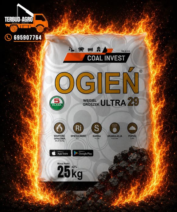 Węgiel groszek OGIEŃ ULTRA 29