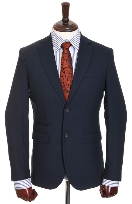 SELECTED HOMME elegancka granatowa marynarka męska 31% wełna slim r 46