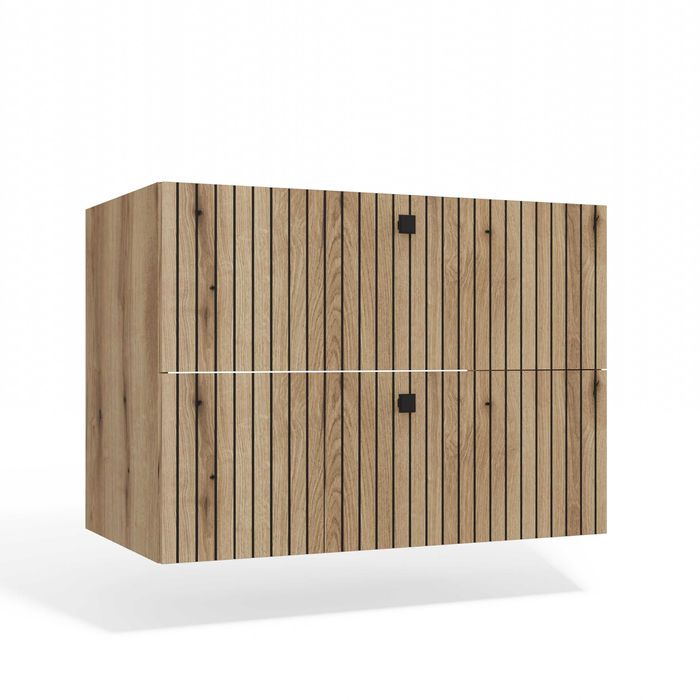 SZAFKA Pod Umywalkę TIGO 80 2S Ryflowany Front 80x57 Cm DĄB EVOKE